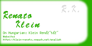 renato klein business card